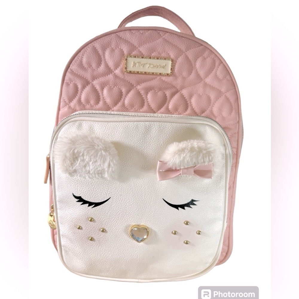 Betsey Johnson Kitsch Cute Lamb Blush Large Backpack Pink Cream
